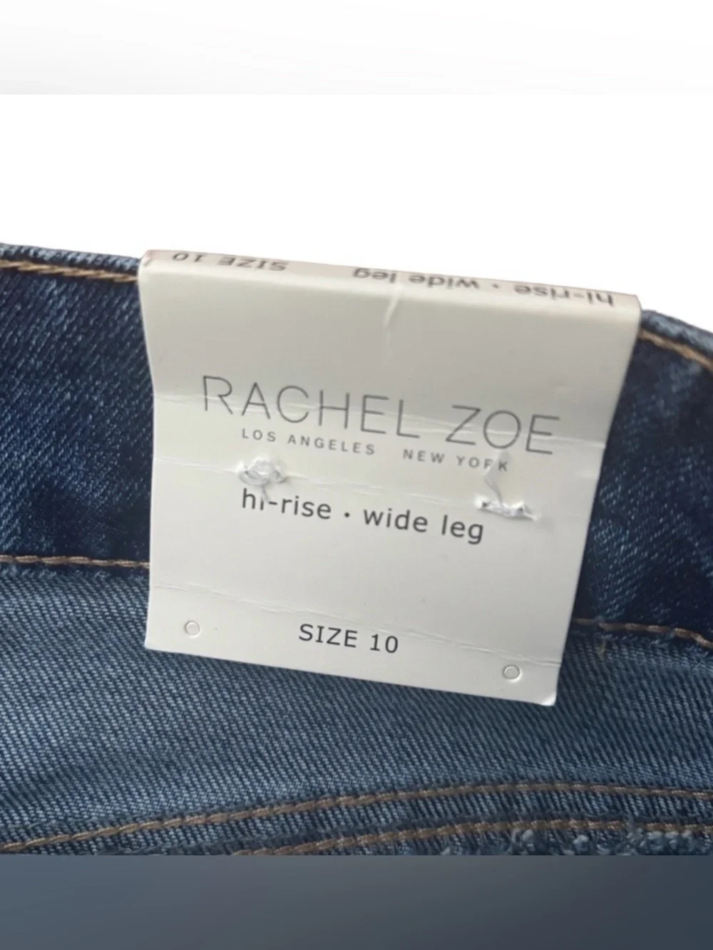 Rachel Zoe NWT hi ride wide leg dk wsh blu jns SZ 10 preppy casual